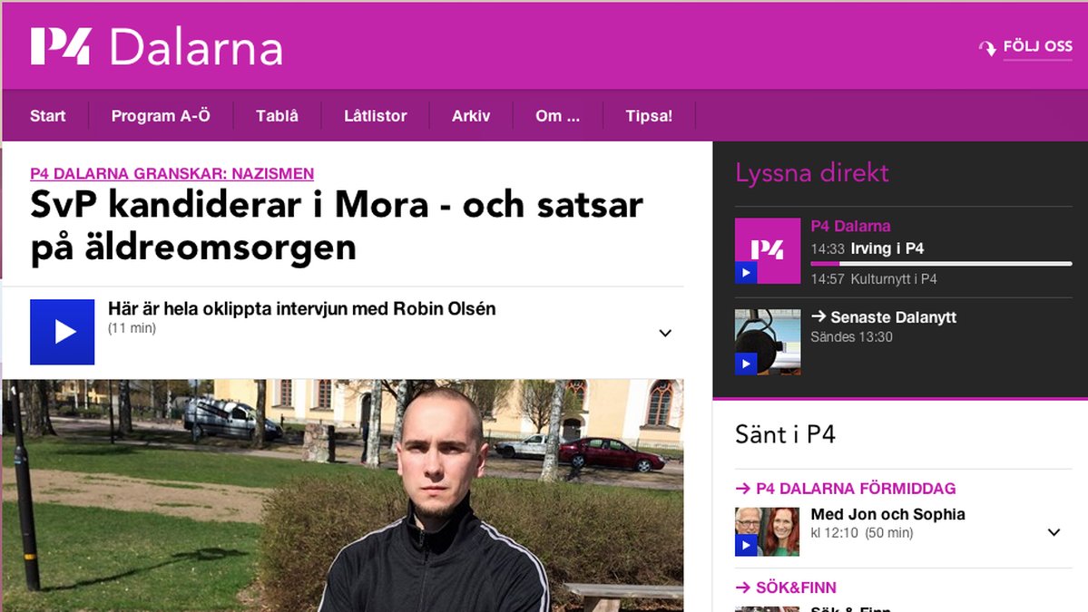P4 Dalarna intervjuade Robin Olsén.